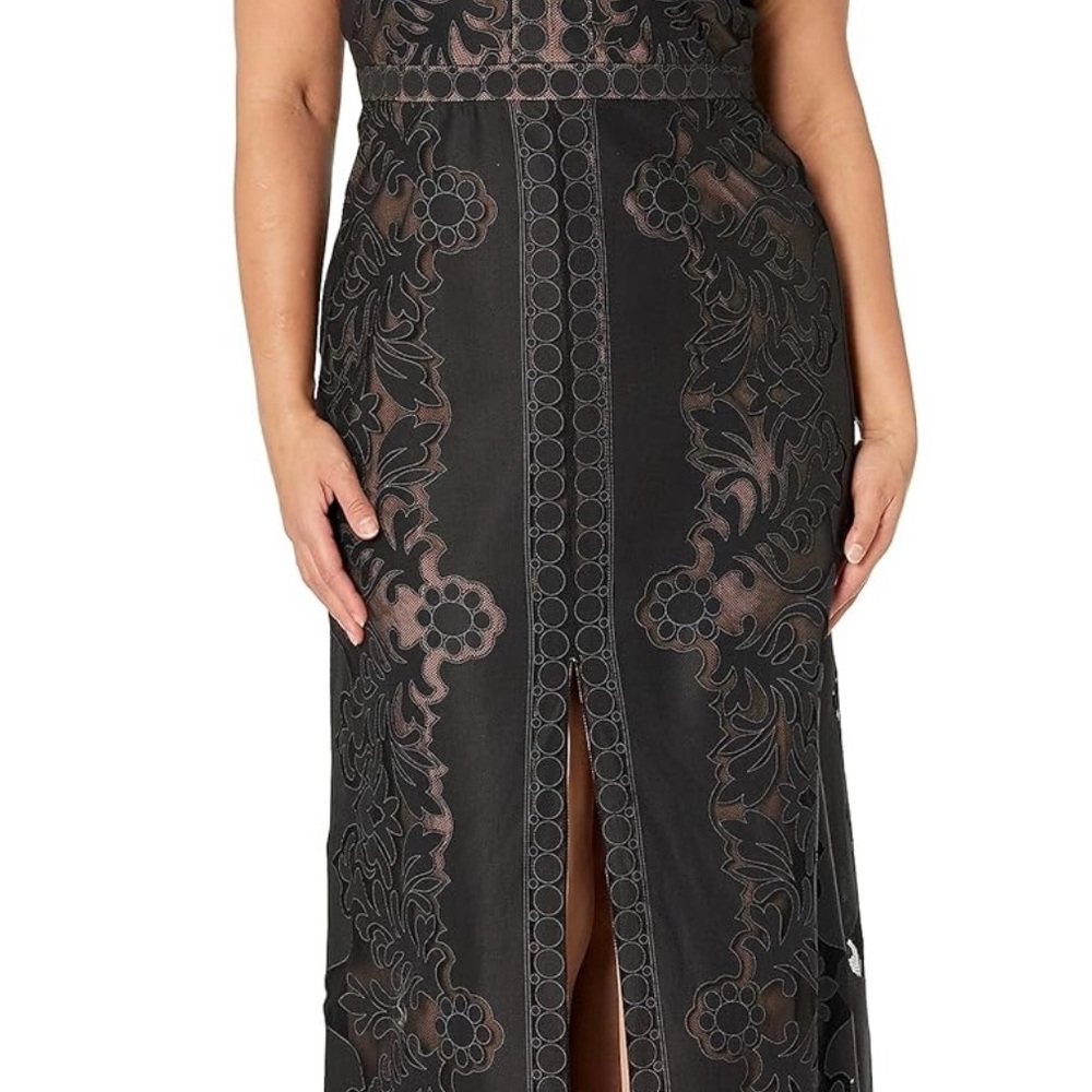 BCBGMaxAzria Black and Brown Maxi Dress